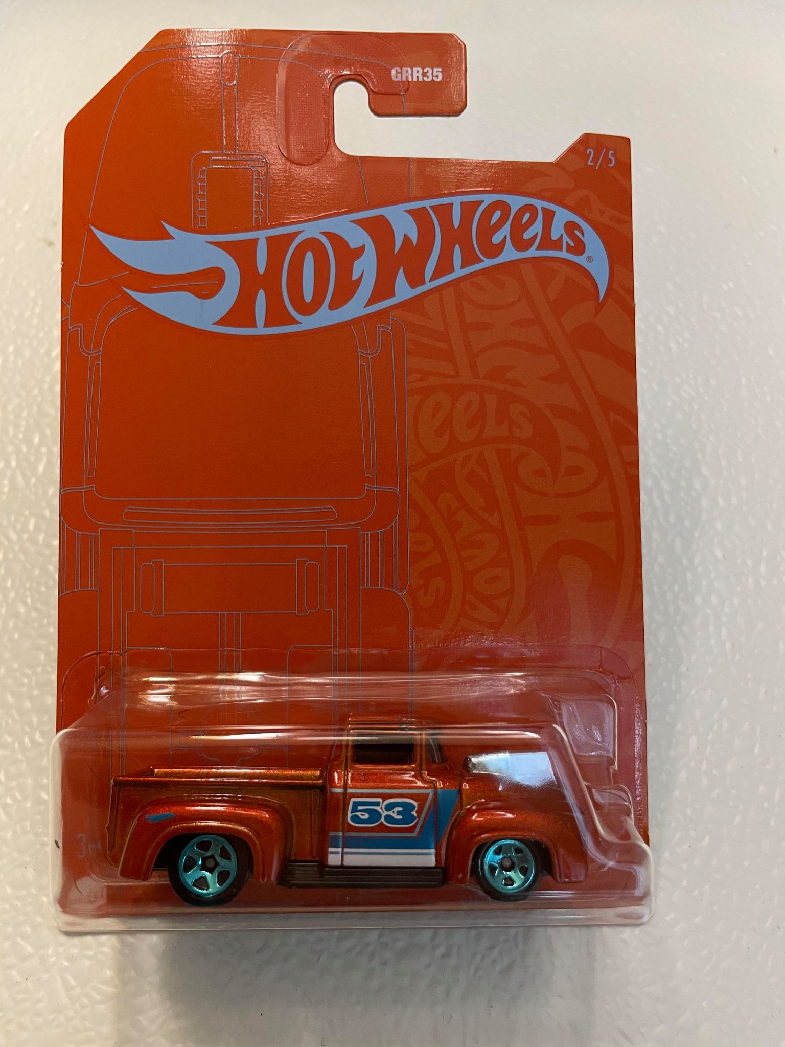 Hot Wheels Custom 1956 Ford Truck Pickup - Serie Orange And Blue 2/5 - Bianco Perla - copertina