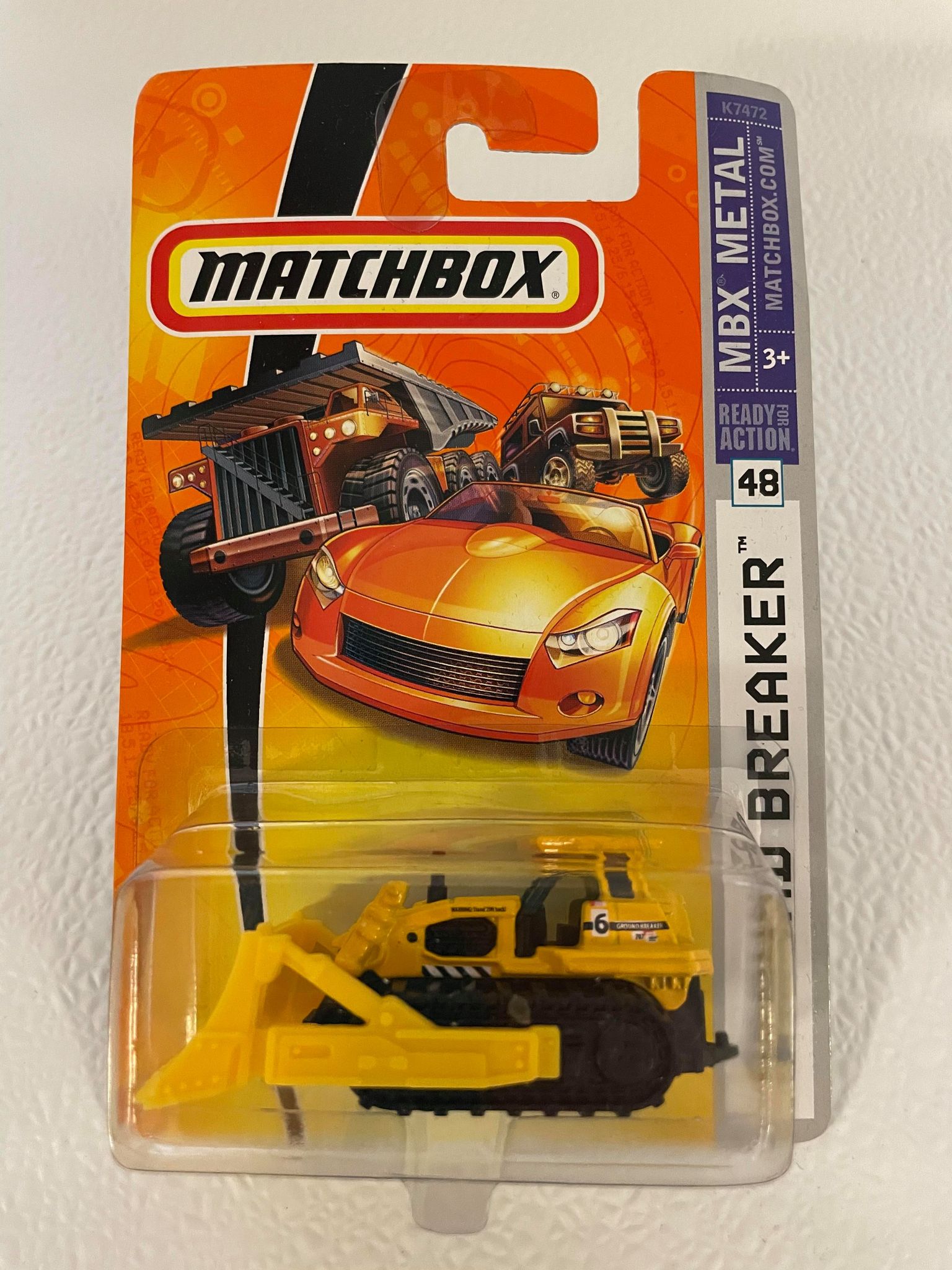 Matchbox Ground Breaker Diecast Auto 1:64 – Gelb/orange, Nr. 20/125, Detailreich & Sammelwürdig
