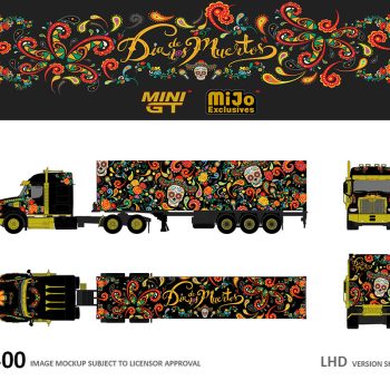 Western Star 49X with 40 Ft Container Day Of The Dead “Dias De Los Muertos” 2022 - Mini GT