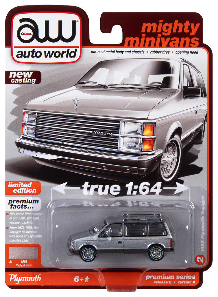 Miniature 1:64 Plymouth Voyager 1985 Customisé Ornement Noël - Auto World - Neuf
