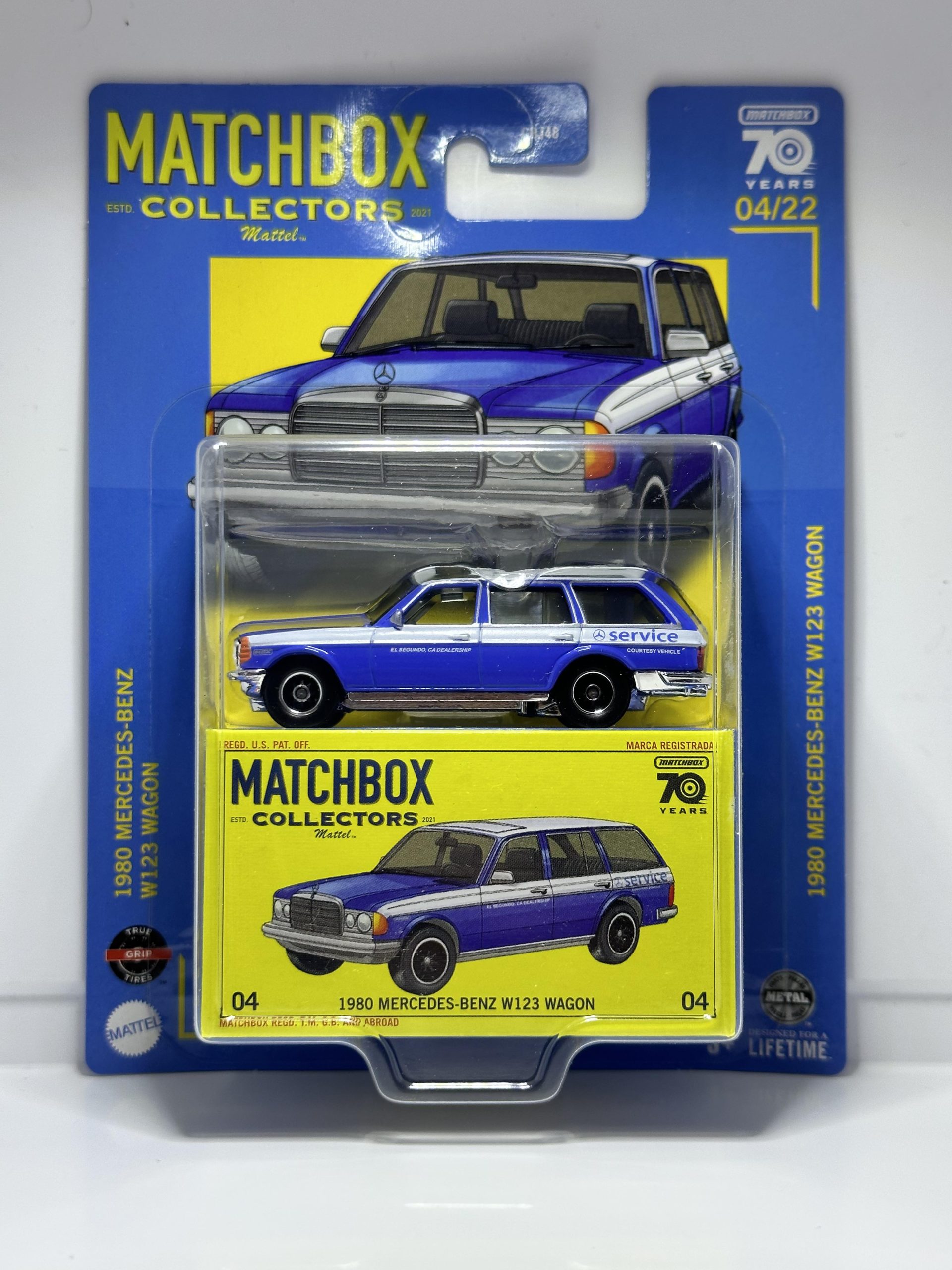 Matchbox Best Of Europe – Mercedes-Benz W 123 Wagon 1:64 Modellauto (ca. 7 Cm), Sammlerfigur Für Autoliebhaber
